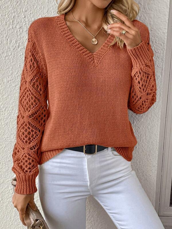 Pull Douillet V-Neck Femme