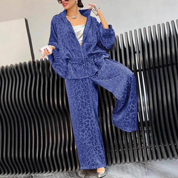 Ensemble Léopard Élégant Femme