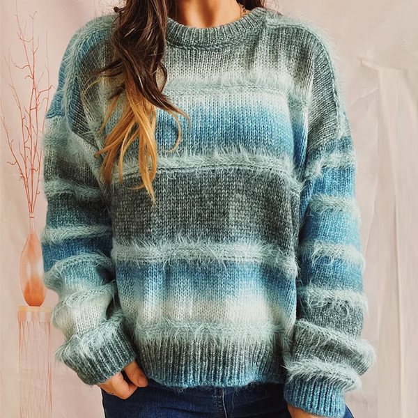Pull Vintage Rayé Confort